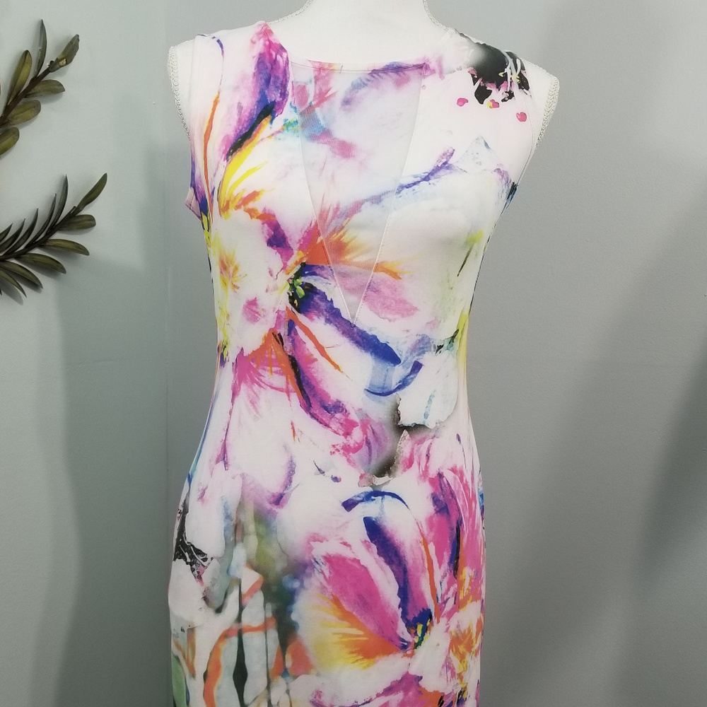 Multi Color Dress Sleeveless  Medium